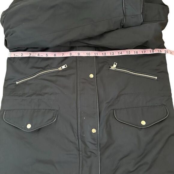 Zara ~ trf outerwear ~ Women’s Black Puffer Jacket ~ Fur Trimmed Hood ~ size Sm - Picture 15 of 16